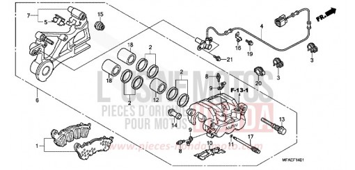 HINTERRAD-BREMSSATTEL (CBF1000A/T/S) CBF1000AA de 2010